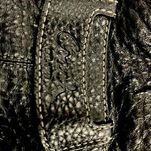 Vintage Black heavy leather. Very good condition